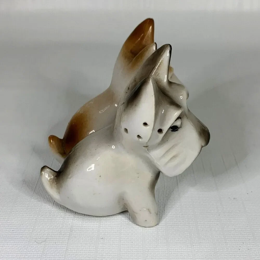 1950s Vintage Dog Salt Pepper Shakers Scotty Terrier Made Japan Souvenir Puppy